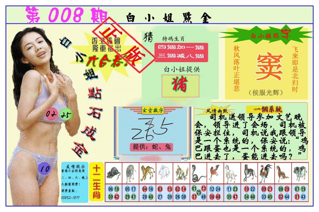 008期白小姐点金[图]